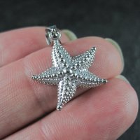 Tiny Sterling Silver Starfish Pendant