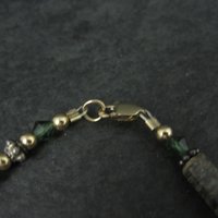 14K Green Jasper Crystal Bracelet 7 Inches