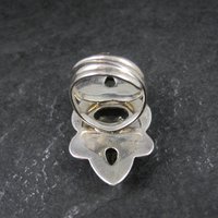 Large Estate Citrine Crescent Moon Ring Adjustable Size 8