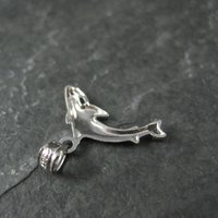 Tiny Sterling Silver Shark Pendant