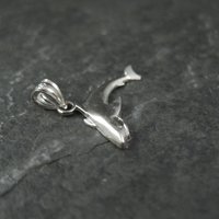 Tiny Sterling Silver Shark Pendant