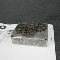 Steampunk Gear Clock Locket Pendant