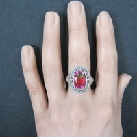 Watermelon Quartz Ring Size 9