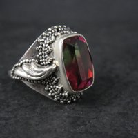 Watermelon Quartz Ring Size 9