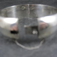 Vintage 1" Sterling Silver Bangle Bracelet 7 Inches Mexican Silver
