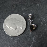 Tiny Sterling Silver Smoky Quartz Pendant