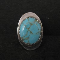 Vintage Navajo Sterling Turquoise Ring Size 6.5
