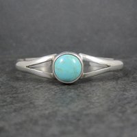 Vintage Mexican Sterling Turquoise Cuff Bracelet 6.25"