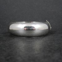 Vintage 1" Sterling Silver Bangle Bracelet 7 Inches Mexican Silver