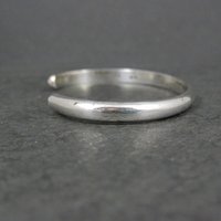 Simple Southwestern 5mm Sterling Cuff Bracelet 6.25" Signed L Mc.