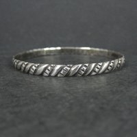 Vintage Mexican Sterling Bangle Bracelet 7.75"