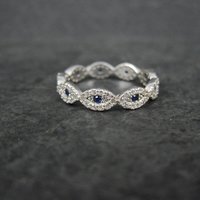 Sterling Silver Evil Eye Ring Size 7