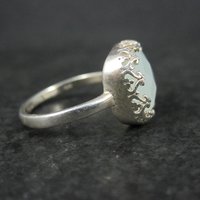 Sterling Silver Pale Chrysoprase Ring Size 8