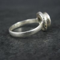 Simple Sterling Silver Blue Topaz Ring Size 7