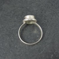 Simple Sterling Silver Blue Topaz Ring Size 7