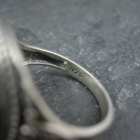 Vintage Sterling Silver Green Chalcedony Ring Size 7