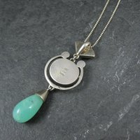 Sterling Lapis Lazuli Banded Agate Aventurine Opal Pendant