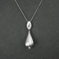 1960s Sarah Coventry Drop Pendant Necklace "Satin Glow"