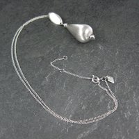 1960s Sarah Coventry Drop Pendant Necklace "Satin Glow"