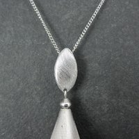 1960s Sarah Coventry Drop Pendant Necklace "Satin Glow"