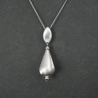 1960s Sarah Coventry Drop Pendant Necklace "Satin Glow"