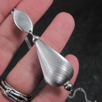 1960s Sarah Coventry Drop Pendant Necklace "Satin Glow"