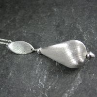 1960s Sarah Coventry Drop Pendant Necklace "Satin Glow"