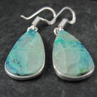 Sterling Silver Chrysocolla Earrings