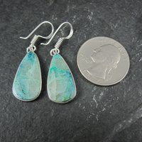 Sterling Silver Chrysocolla Earrings