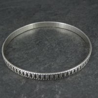 Vintage Sterling Silver Bangle Bracelet by Danecraft 7.25"