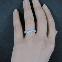 Sterling Silver Evil Eye Ring Size 7