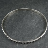 Vintage Sterling Silver Bangle Bracelet by Danecraft 7.5"