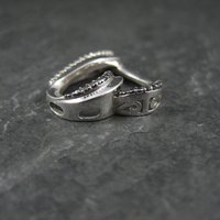Sterling Silver Black & White Diamond Heart Pendant
