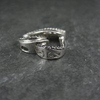 Sterling Silver Black & White Diamond Heart Pendant
