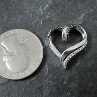 Sterling Silver Black & White Diamond Heart Pendant