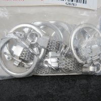 Vintage Silver Keychain Findings with Latching Key Ring 6pcs