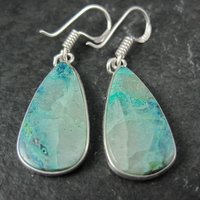 Sterling Silver Chrysocolla Earrings