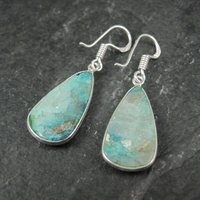 Sterling Silver Chrysocolla Earrings