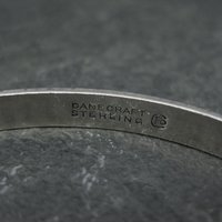 Vintage Sterling Silver Bangle Bracelet by Danecraft 7.25"