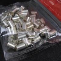 100 Pc Silver Plated Tube Crimps 4x6MM XLG