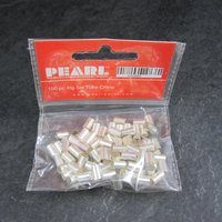 100 Pc Silver Plated Tube Crimps 4x6MM XLG