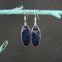 Simple Sterling Sodalite Earrings