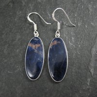 Simple Sterling Sodalite Earrings