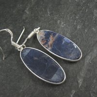 Simple Sterling Sodalite Earrings