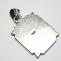 Vintage Sterling Faux Turquoise Pendant