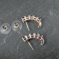 Sterling Silver Rhodolite Garnet Earrings Estate Jewelry