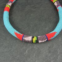 Vintage Southwestern Beaded Necklace 18"