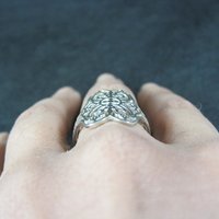 Vintage Sterling Silver Filigree Ring Size 8