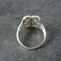 Vintage Sterling Silver Filigree Ring Size 8