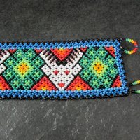 Vintage Loom Beaded Deer Bracelet 7"